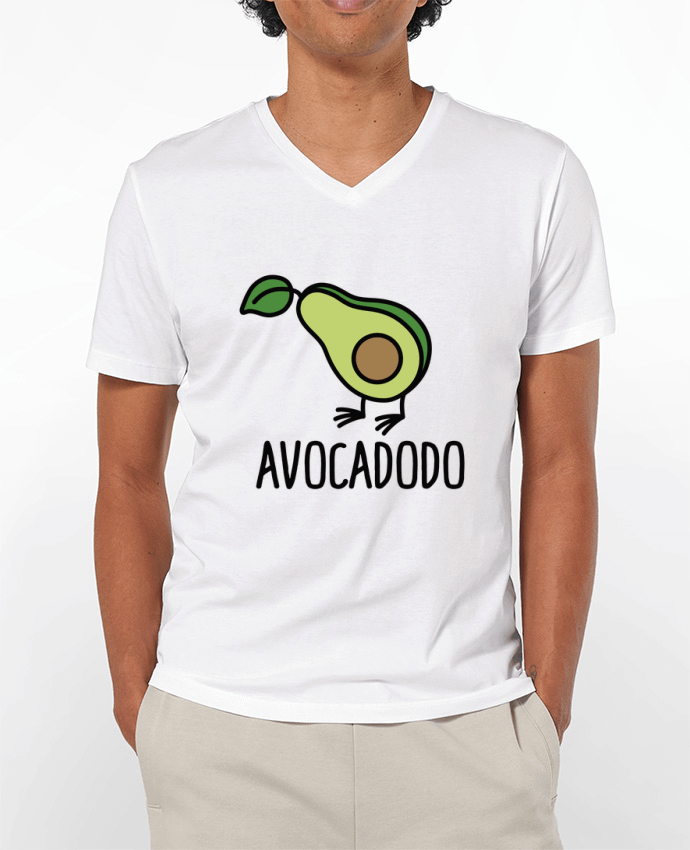 Camiseta Hombre Cuello en V 180g Avocadodo por LaundryFactory