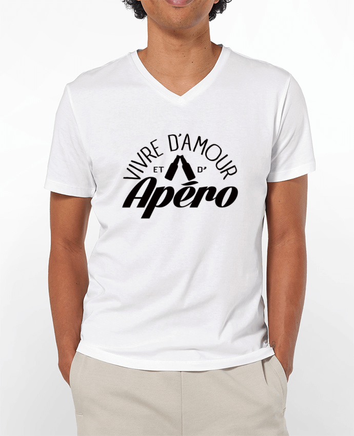 T-shirt homme Vivre d'Amour et d'Apéro par Freeyourshirt.com