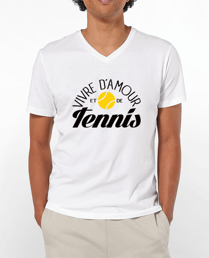 T-shirt homme Vivre d'Amour et de Tennis par Freeyourshirt.com
