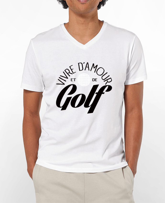 T-shirt homme Vivre d'Amour et de Golf par Freeyourshirt.com