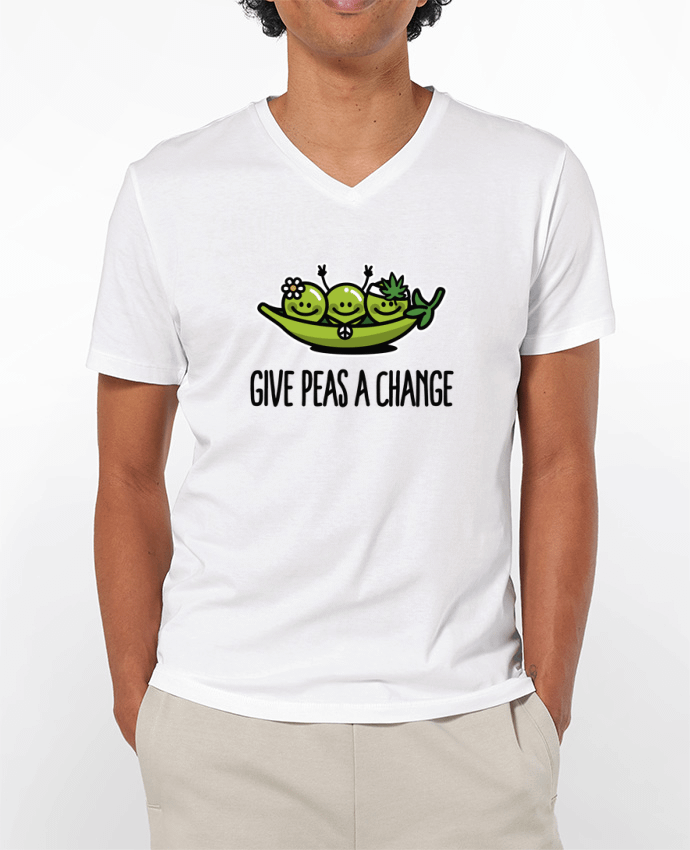 T-shirt homme Give peas a change par LaundryFactory