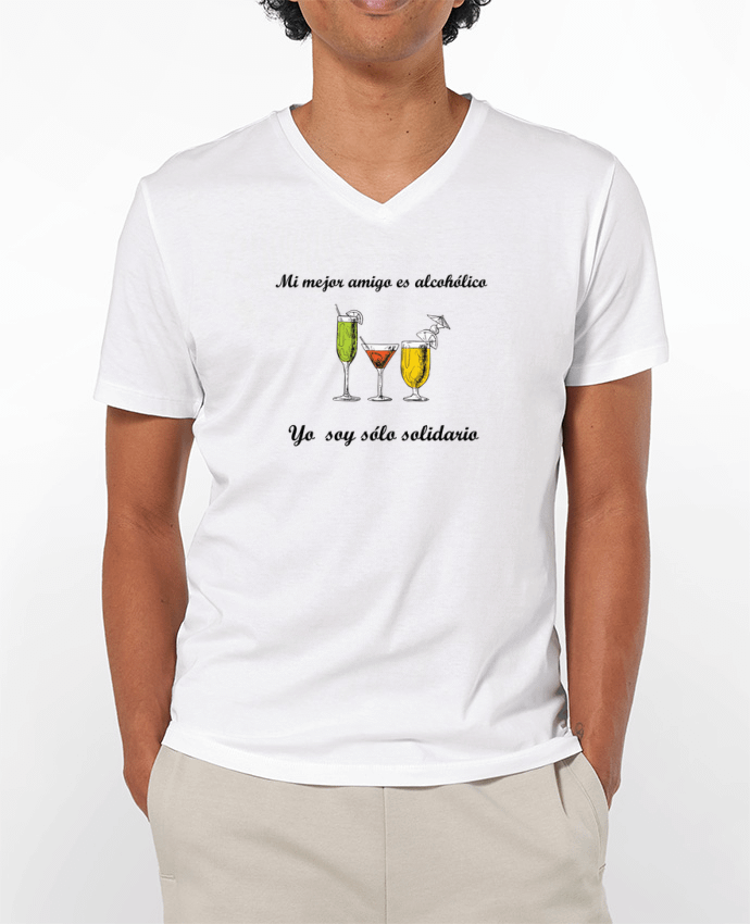 T-shirt homme Mi mejor amigo es alcohólico, yo soy sólo solidario par tunetoo