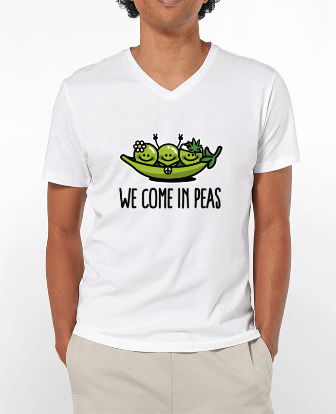 T-shirt homme WE COME IN PEAS par LaundryFactory