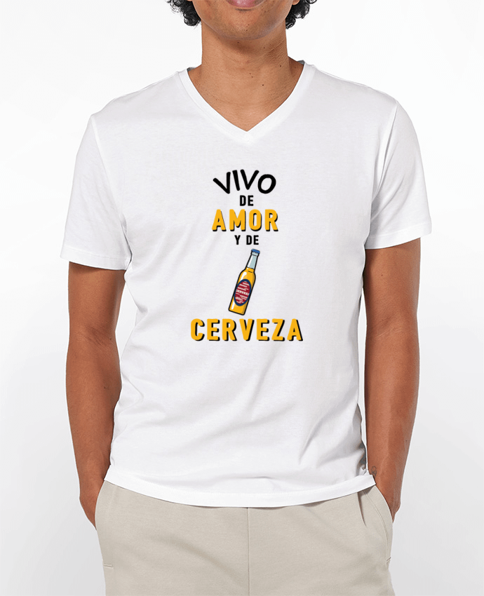 T-shirt homme Vivo de amor y de cerveza par tunetoo