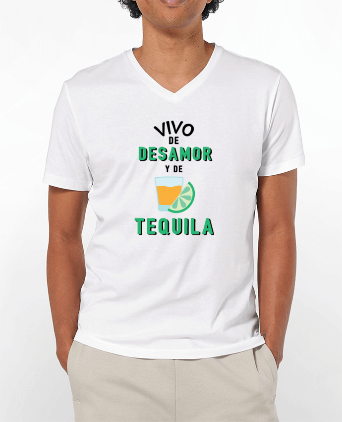 T-shirt homme Vivo de desamor y de tequila par tunetoo