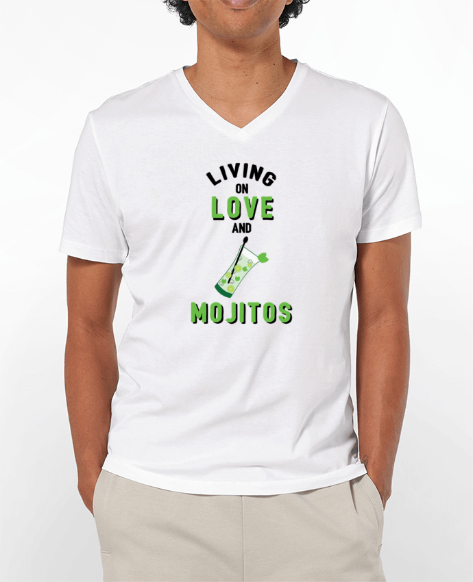 T-shirt homme Living on love and mojitos par tunetoo