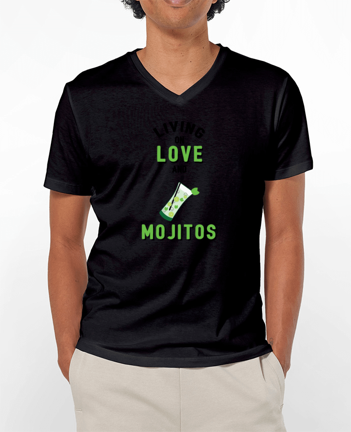 T-shirt homme Living on love and mojitos par tunetoo