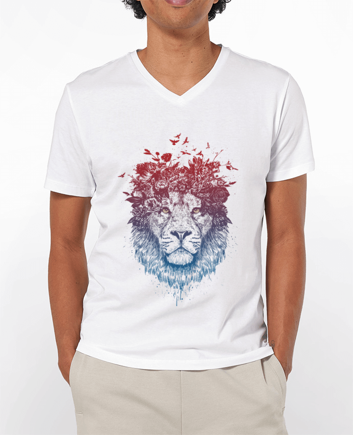 T-shirt homme Floral lion III par Balàzs Solti