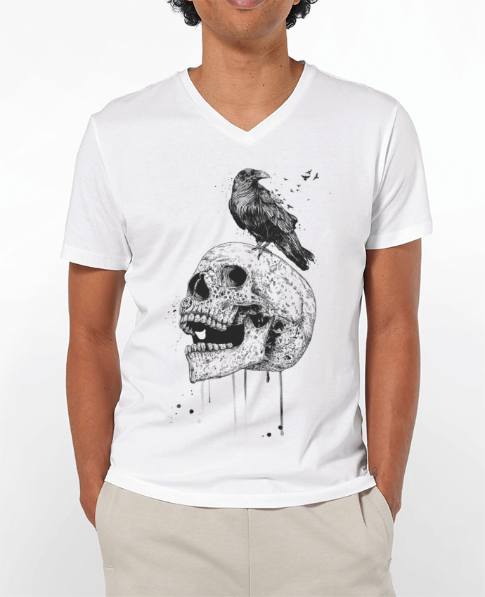 T-shirt homme New skull (bw) par Balàzs Solti