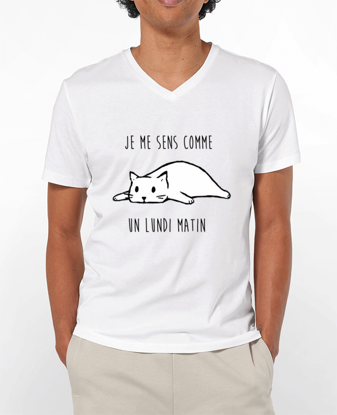 T-shirt homme chat - je me sens comme un lundi matin par DesignMe