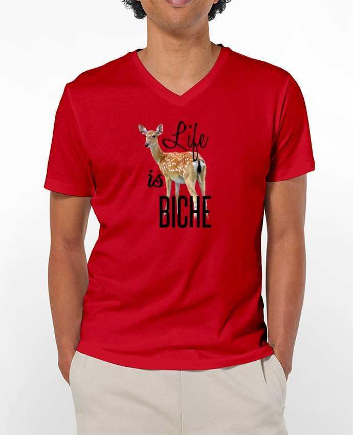 T-shirt homme Life is a biche par tunetoo