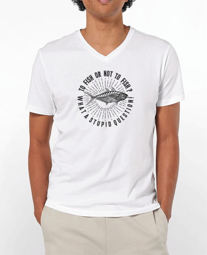 T-Shirt V-Neck Men 180g Fishing Shakespeare Quote by Original t-shirt
