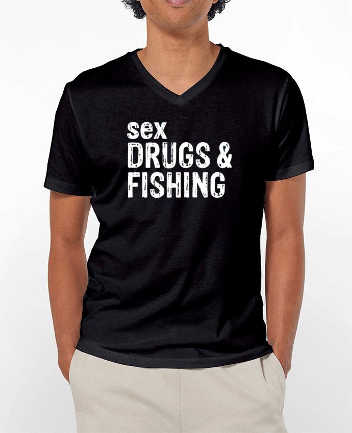 T-shirt homme Sex Drugs Fishing par Original t-shirt