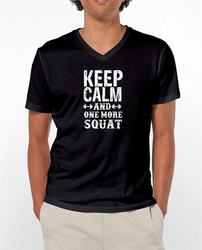 T-shirt homme Keep calm and one more squat par Original t-shirt