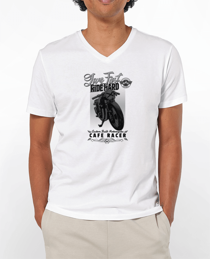 T-shirt homme Ride hard moto design par Original t-shirt