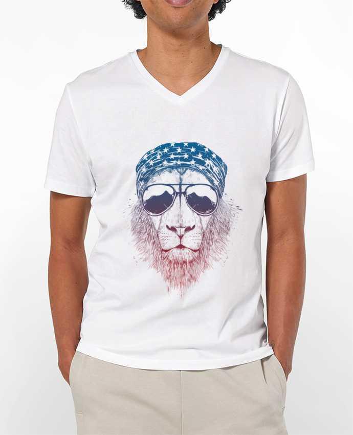 T-shirt homme Wild lion par Balàzs Solti