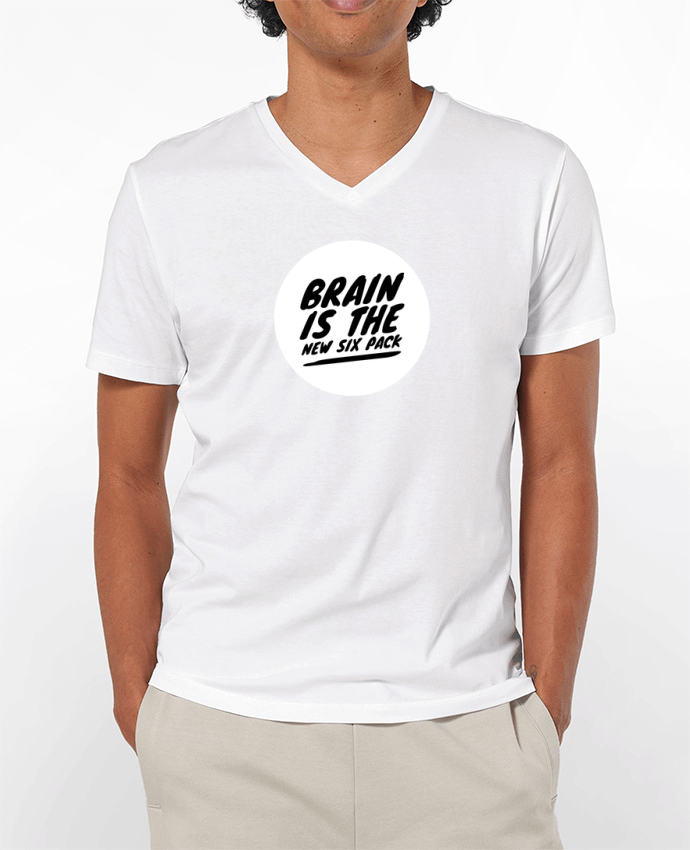 T-shirt homme Brain is the new six pack par justsayin