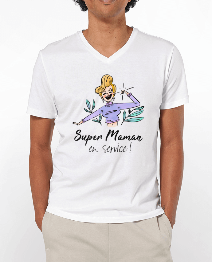 T-shirt homme Super Maman en service par ShoppingDLN