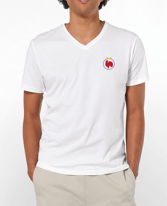 T-Shirt V-Neck Men 180g Champion Coq 2 étoiles by tunetoo
