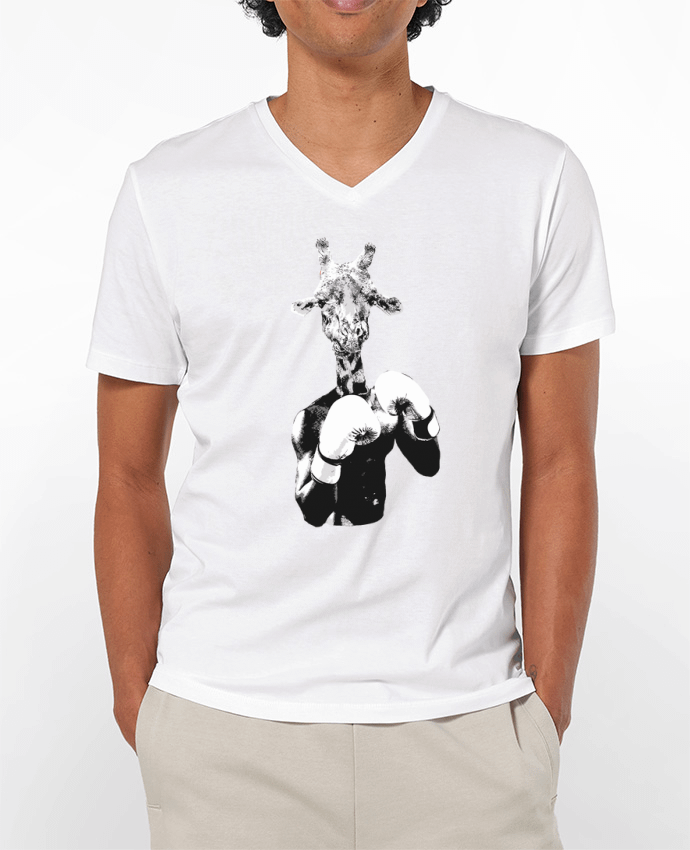 T-shirt homme Girafe boxe par justsayin