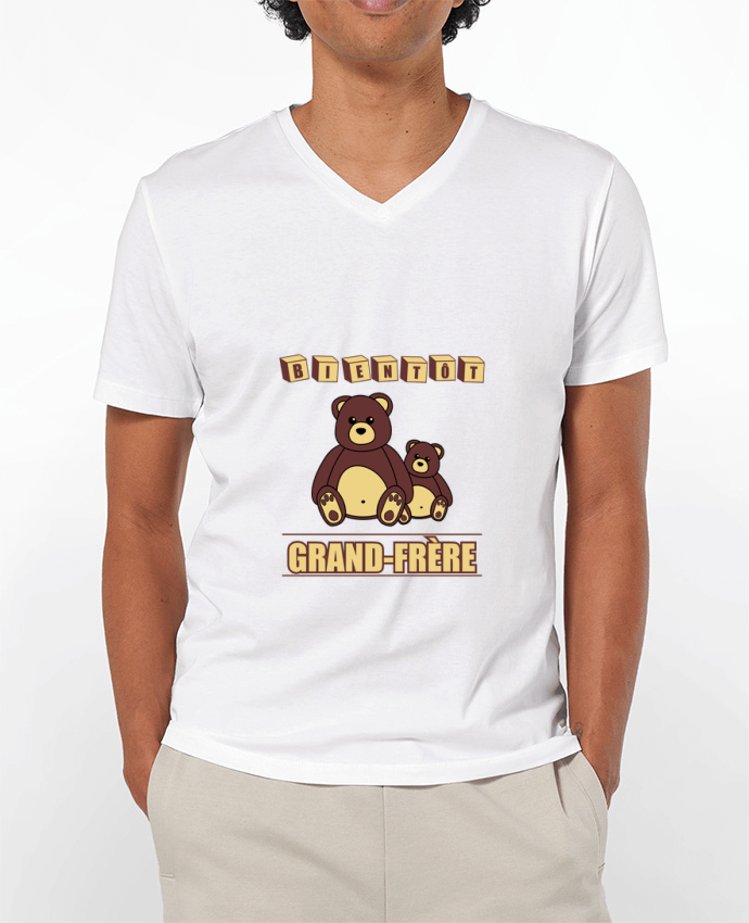 T-shirt homme Bientôt Grand-Frère avec ours en peluche mignon par Benichan