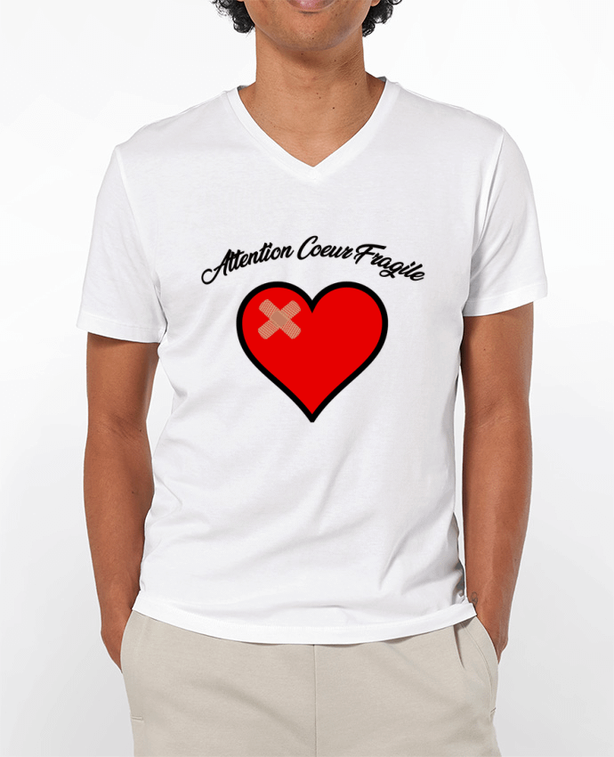 T-shirt homme Coeur Fragile par funky-dude