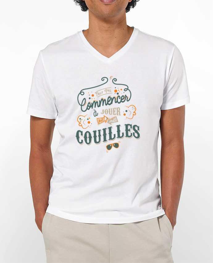 T-shirt homme Faut pas commencer à jouer avec mes couilles par PTIT MYTHO