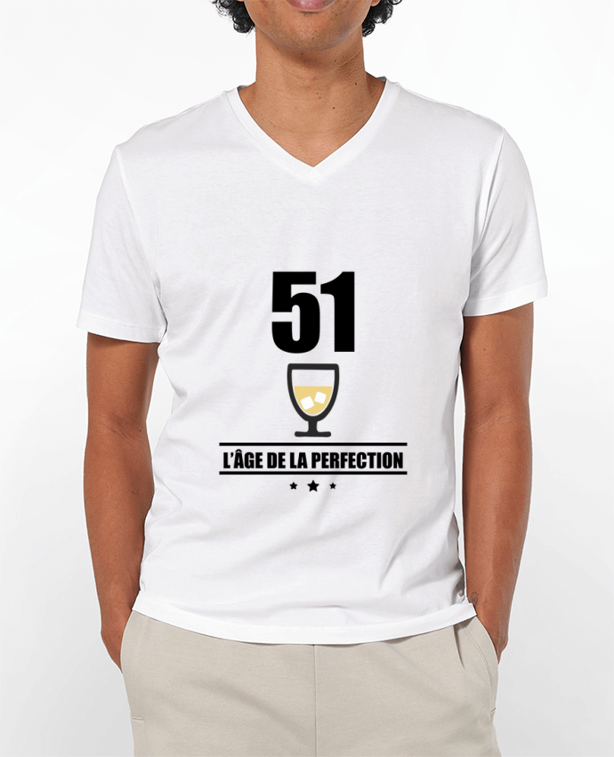 T-shirt homme 51 ans, âge de la perfection, pastis, anniversaire par Benichan