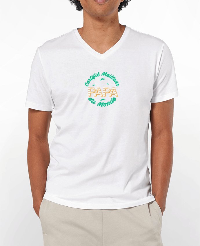 T-shirt homme Certifié meilleur papa du monde par tunetoo