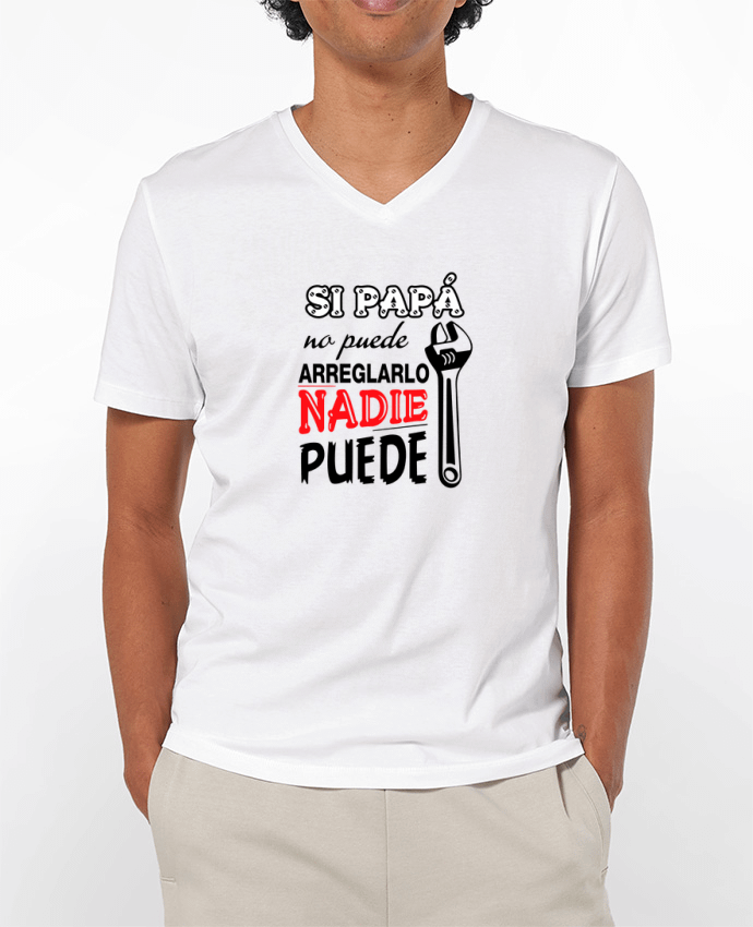 T-Shirt V-Neck Men 180g Si papá no puede arreglarlo by tunetoo