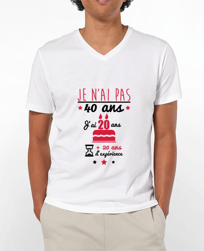 T-shirt homme Je n'ai pas 40 ans j'ai 20 ans + 20 ans d'expériences par Benichan