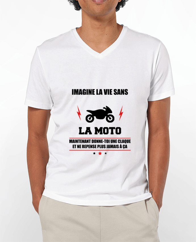 T-shirt homme Imagine la vie sans la moto par Benichan