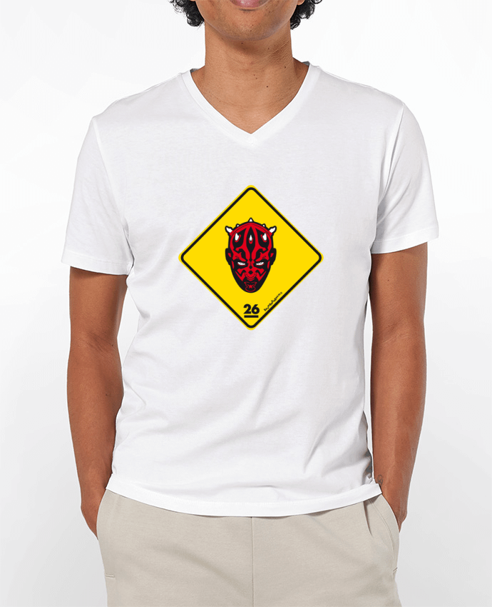 Camiseta Hombre Cuello en V 180g Darth Maul por Zorglub