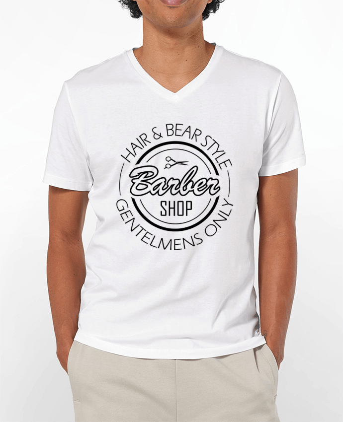 T-Shirt V-Neck Men 180g BARBERSHOP PRO by SG LXXXIII