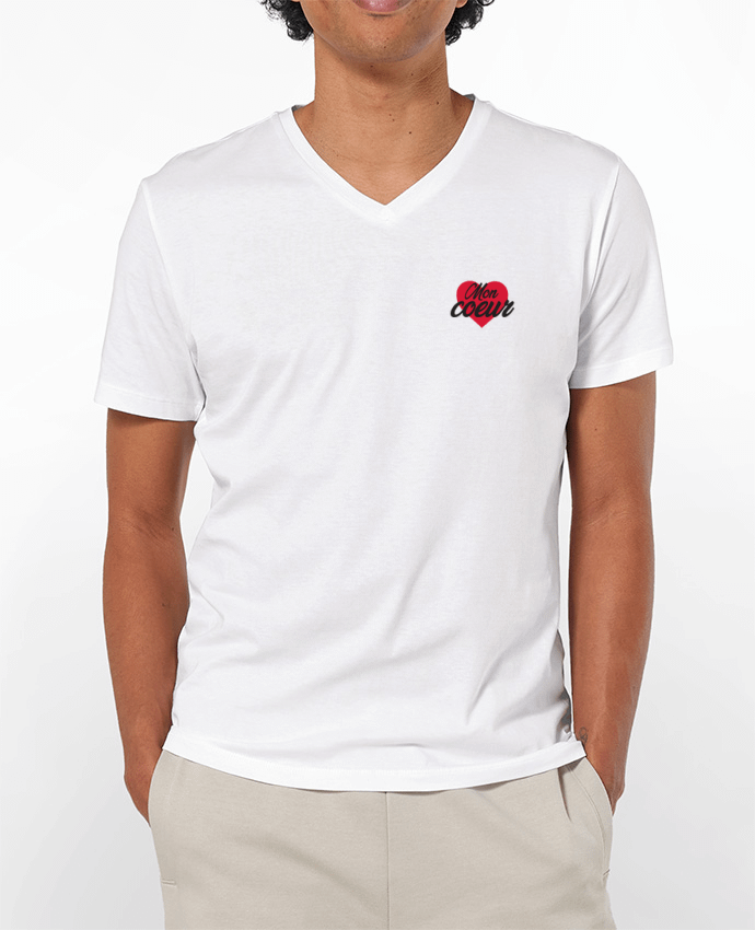T-Shirt V-Neck Men 180g Mon coeur by tunetoo