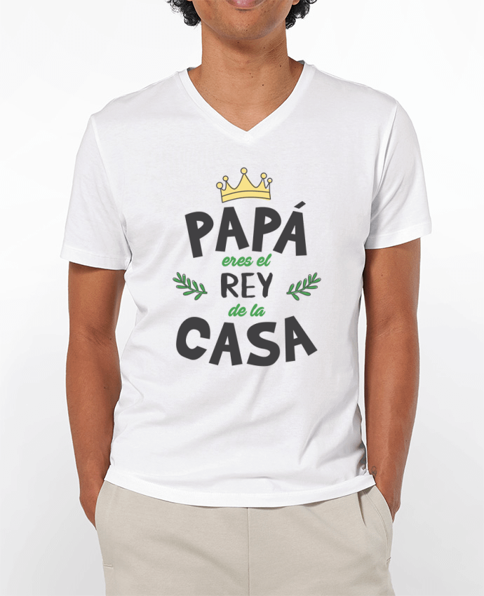 T-shirt homme Papá eres el rey de la casa par tunetoo