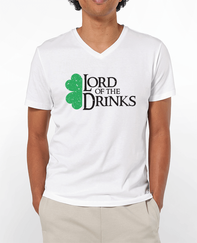 Camiseta Hombre Cuello en V 180g Lord of the Drinks por tunetoo
