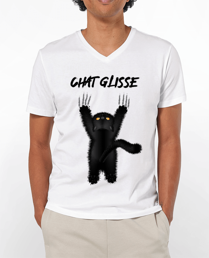 T-shirt homme Chat Glisse par Nathéo