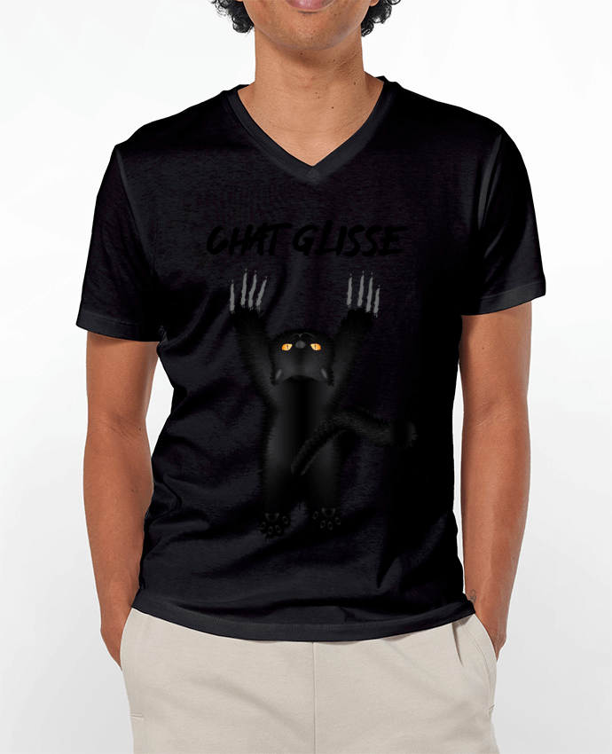 T-shirt homme Chat Glisse par Nathéo