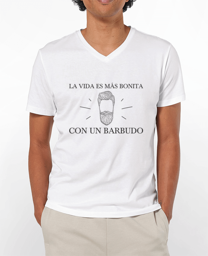 T-shirt homme La vida es más bonita con un barbudo par tunetoo