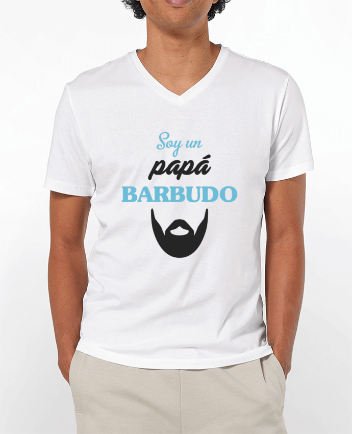 T-shirt homme Soy un papá barbudo par tunetoo