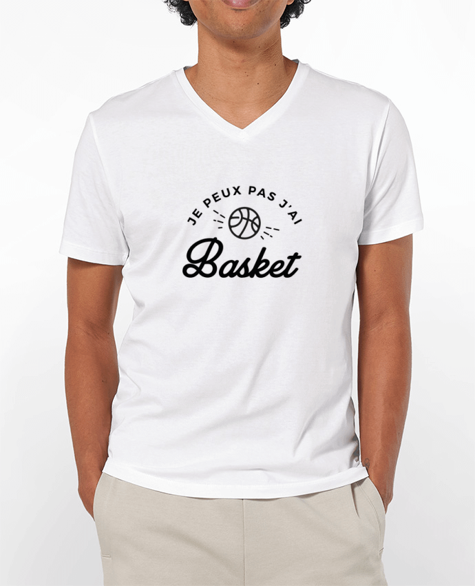 T-Shirt V-Neck Men 180g Je peux pas j'ai Basket by Nana