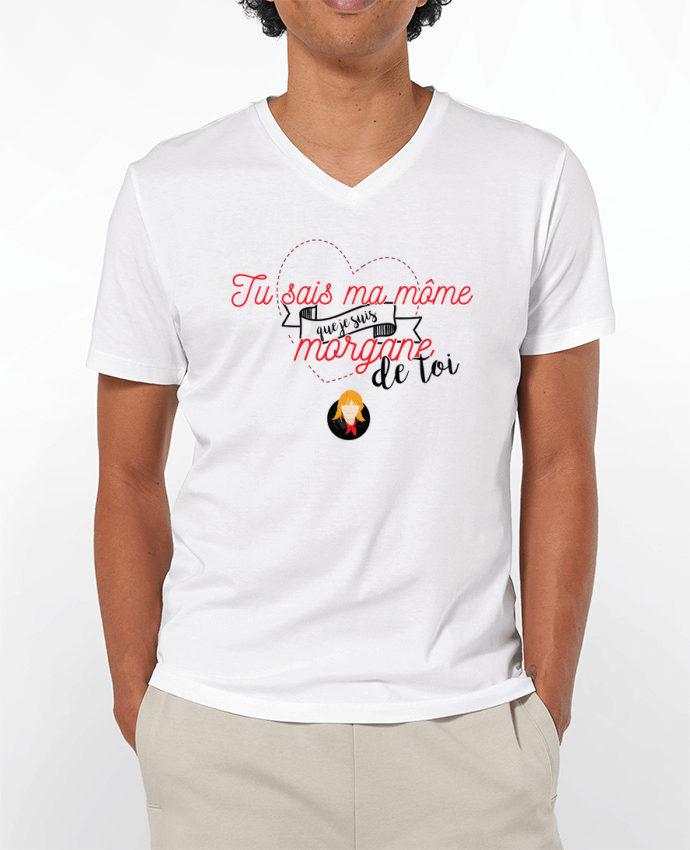 Camiseta Hombre Cuello en V 180g RENAUD MORGANE DE TOI por PTIT MYTHO