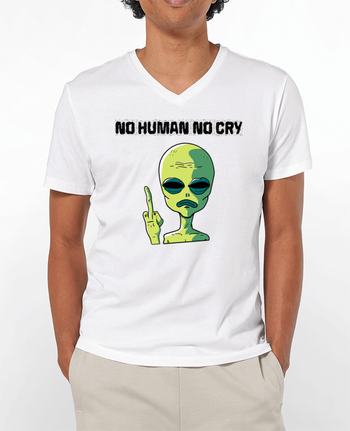 T-shirt homme No human no cry par jorrie