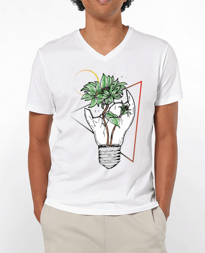 T-shirt homme Ampoule vs la nature par jorrie
