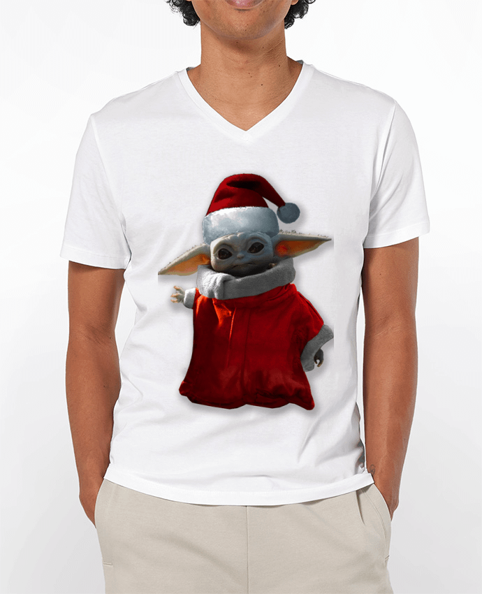 T-shirt homme Baby Yoda lutin de Noël par Kaarto