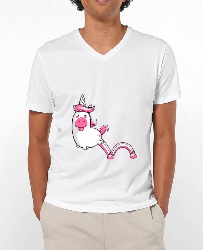 T-shirt homme Licorne Sautillante - Version rose par TOMI AX