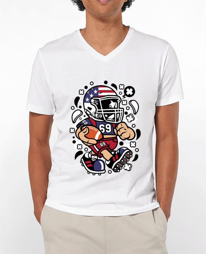 T-shirt homme Football Américain Cartoon | By Kap Atelier Cartoon par Kap Atelier