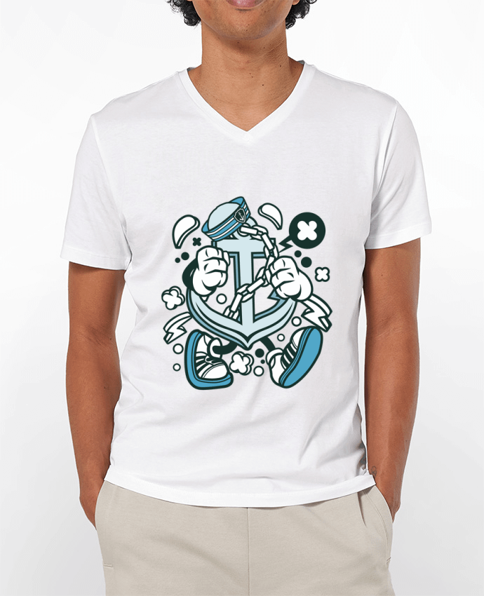 T-shirt homme Ancre de bateau Cartoon | By Kap Atelier Cartoon par Kap Atelier