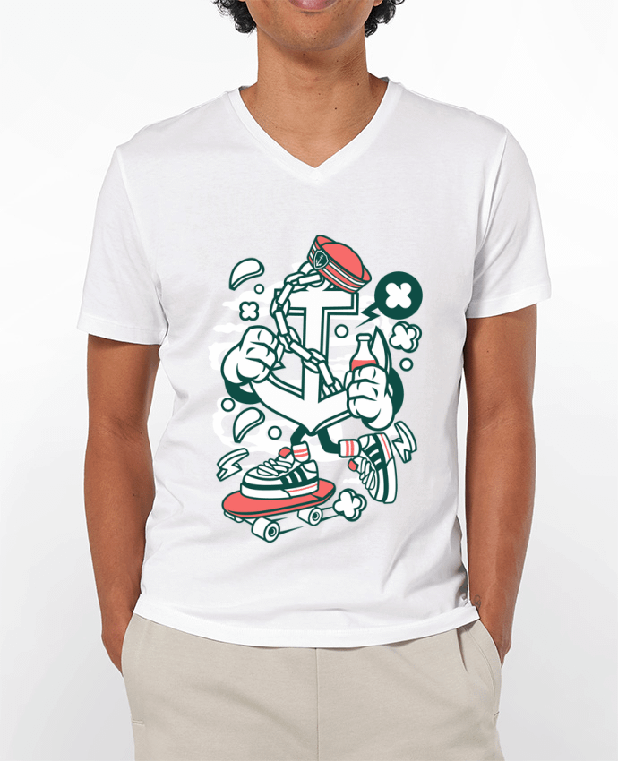 T-shirt homme Ancre Skateboard Cartoon | By Kap Atelier Cartoon par Kap Atelier